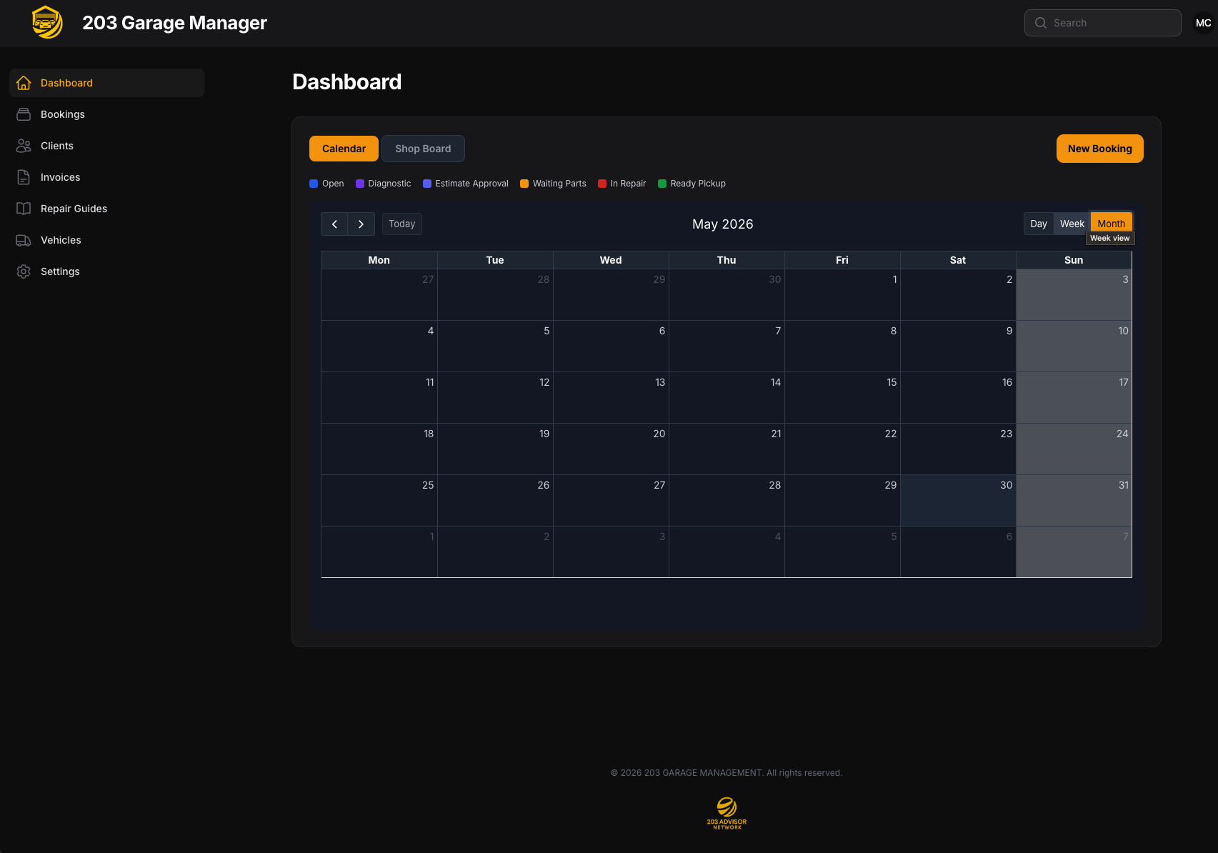 203 Garage Screenshot